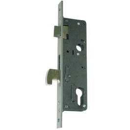 ISEO Cerradura de embutir 741540 con frontal de cromo de 28 mm