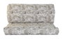 DKD Home Decor Set de 2 Fundas para Cojines de Suelo Hojas Marrón Claro