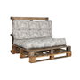 DKD Home Decor Cojin Suelo Terraza Y Jardin Marron Claro 80 x 16 x 120 cm Set de 2