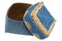 DKD Home Decor Set de 3 Cestas de Bambú y Algodón Azul