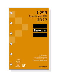 Finocam Recambio Agenda Anual 2027 Classic 602 73x114 mm
