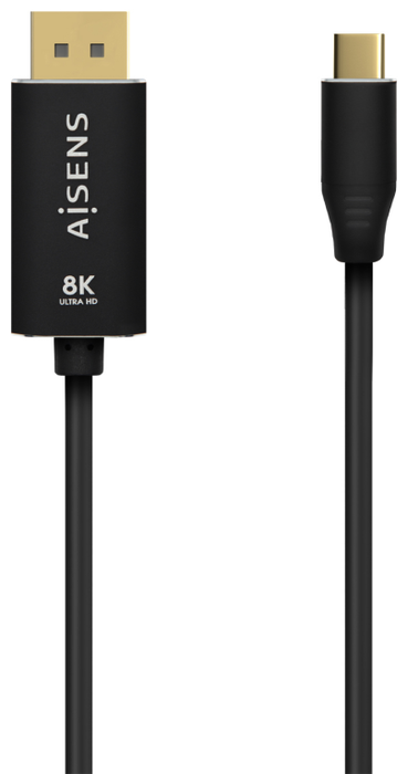 Aisens Cable Conversor Aluminio USB-C a DisplayPort 8K@60Hz, 1.8m, Negro Aisens Cable Conversor Aluminio USB-C a DisplayPort 8K@60Hz, 1.8m, Negro