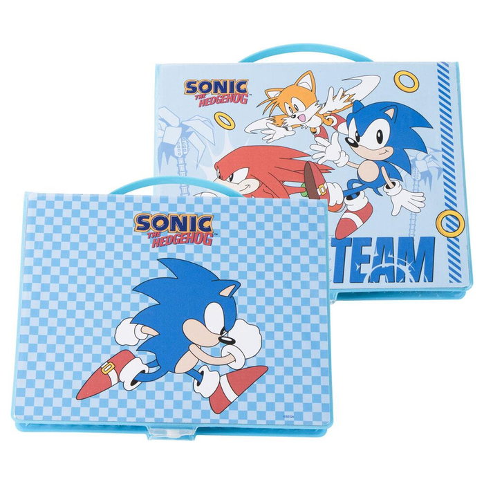 CERDÁ Estuche Papelería Coloreable Sonic the Hedgehog 26,7x45,3x3cm