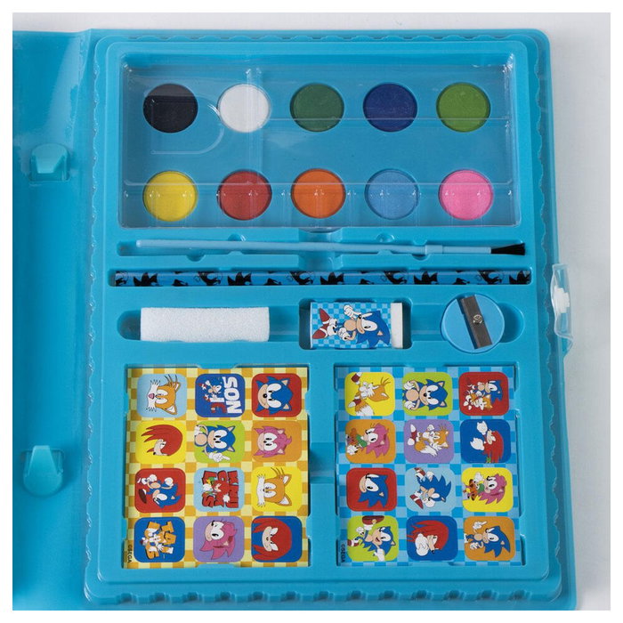CERDÁ Estuche Papelería Coloreable Sonic the Hedgehog 26,7x45,3x3cm