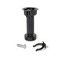 Emuca Lote de 10 kits de pies niveladores para mueble Bone, con base premontada, altura 150mm, regulable 148-165mm, Plástico, Negro