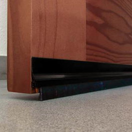 Burcasa Burlete de Aluminio para Garaje Fleco Negro 1,25m