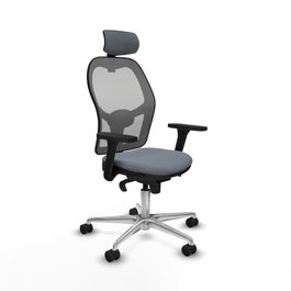 PIQUERAS Y CRESPO Silla de oficina Jorquera Gris con mecanismo Sincro