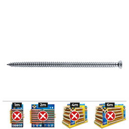 Celo 975152fbs Tornillo de Premarcado Avellanado Cincado 7,5x152 mm Caja 100 Unidades