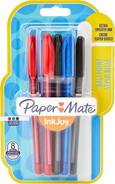 Boligrafo Paper Mate Inkjoy 100 Cap Blister De 8 Surtidos 3 Negro 3 Azul 2 Rojo