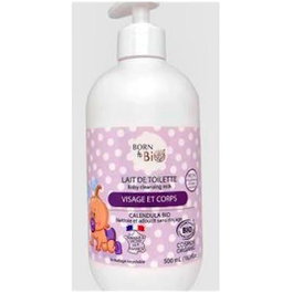 BORN TO BIO Leche Limpiadora Bebe 500Ml Bio Caléndula Orgánica Piel Frágil