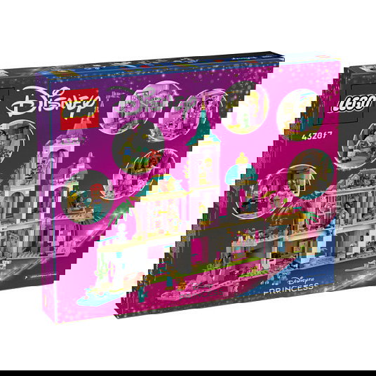 LEGO Disney Princess 43267 Castillo de las Princesas y Mascotas Reales, Juego de Construcción de 787 Piezas para +6 Años