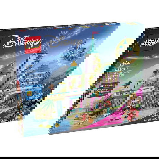 LEGO Disney Princess 43267 Castillo de las Princesas y Mascotas Reales, Juego de Construcción de 787 Piezas para +6 Años