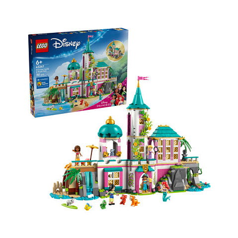 LEGO Disney Princess 43267 Castillo de las Princesas y Mascotas Reales, Juego de Construcción de 787 Piezas para +6 Años