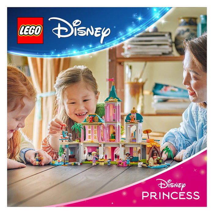 LEGO Disney Princess 43267 Castillo de las Princesas y Mascotas Reales, Juego de Construcción de 787 Piezas para +6 Años