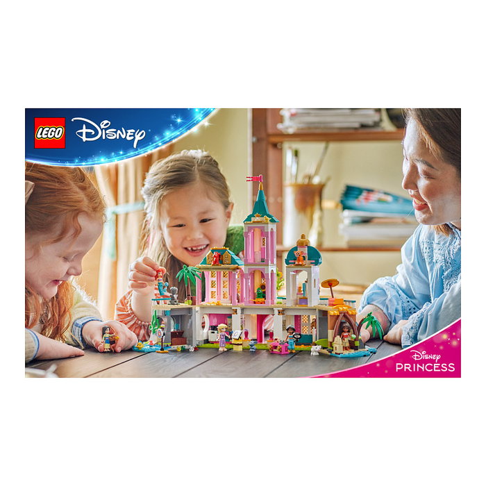 LEGO Disney Princess 43267 Castillo de las Princesas y Mascotas Reales, Juego de Construcción de 787 Piezas para +6 Años