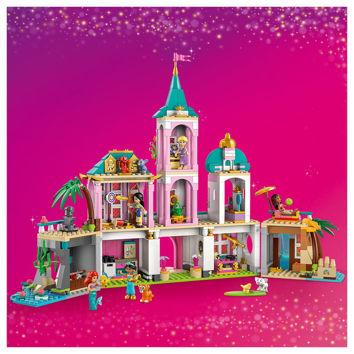LEGO Disney Princess 43267 Castillo de las Princesas y Mascotas Reales, Juego de Construcción de 787 Piezas para +6 Años