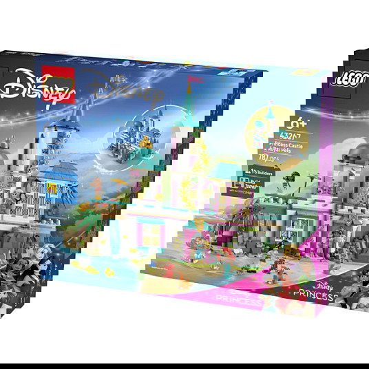 LEGO Disney Princess 43267 Castillo de las Princesas y Mascotas Reales, Juego de Construcción de 787 Piezas para +6 Años