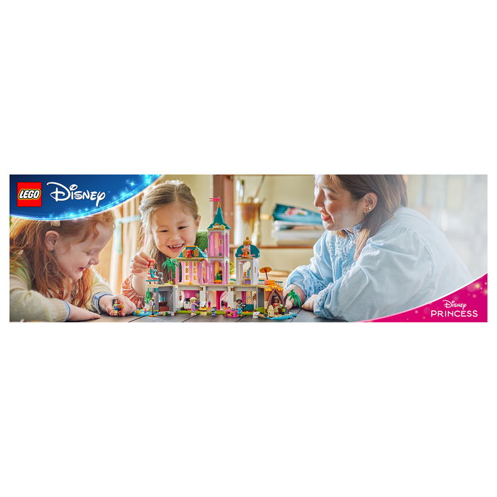 LEGO Disney Princess 43267 Castillo de las Princesas y Mascotas Reales, Juego de Construcción de 787 Piezas para +6 Años