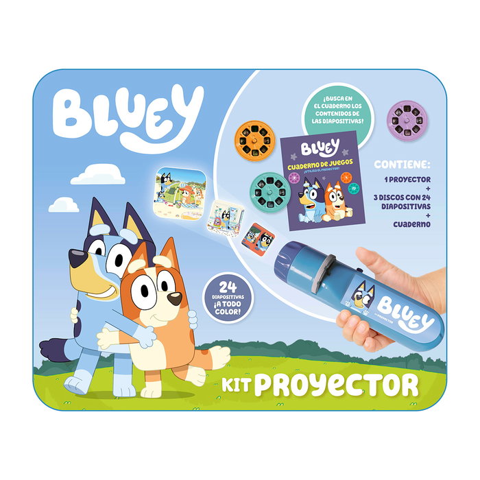 Imagiland Kit Proyector Bluey Ptpr03 - Linterna, Discos y Libro de Actividades en Español