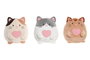DKD Home Decor Peluche Gato Marron Negro Blanco 6 Unidades 25 x 23 x 20 cm