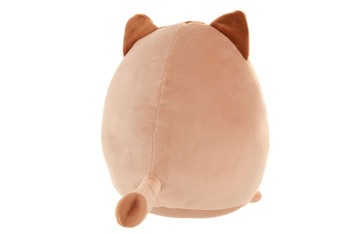 DKD Home Decor Peluche Gato Marron Negro Blanco 6 Unidades 25 x 23 x 20 cm
