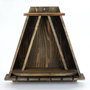 Hanah Home Raf072 Estantería de Cocina, 100% Madera de Abeto, Roble Oscuro, 57x58x18 cm, Montada y para Fijar a la Pared