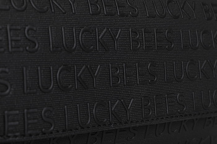 Lucky Bees 1283 Bolso Cruzado Bandolera Piel Polivinilo Negro 22x15x5 cm