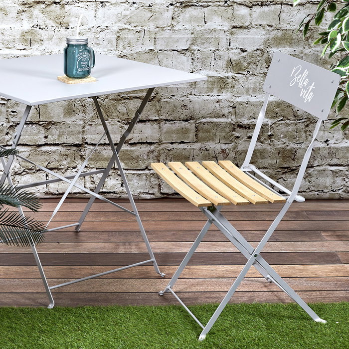 Home Deco Factory Silla Plegable Bella Vit Taupé Home Deco Factory Silla Plegable Bella Vit Taupé