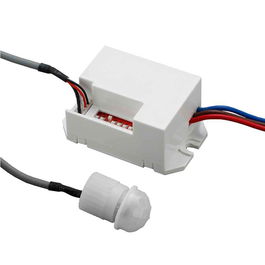 Edm Detector Empotrable de Movimiento con Ajuste de Tiempo y Luz, Detección 360°, Alcance 6m, Blanco