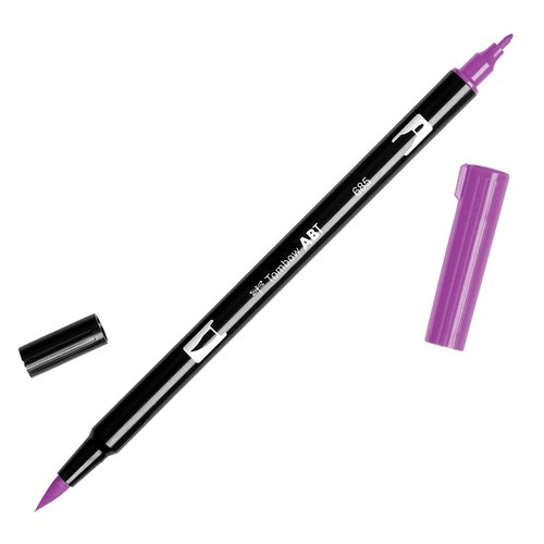 Tombow ABT-685 Rotulador de Doble Punta Pincel y Fina Deep Magenta