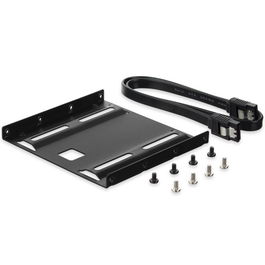 Ewent Soporte para Disco Duro EW7007, Kit de Montaje SSD 2.5" a 3.5", incluye Tornillos y Cable SATA con Conectores Bloqueables