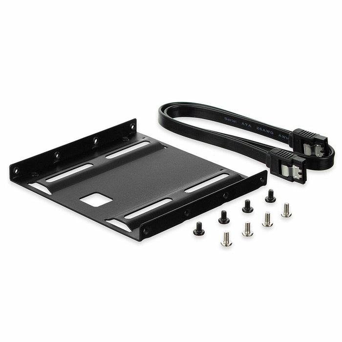 Ewent EW7007 Kit de montaje para SSD/HDD de 2,5 pulgadas a 3,5 pulgadas, Negro