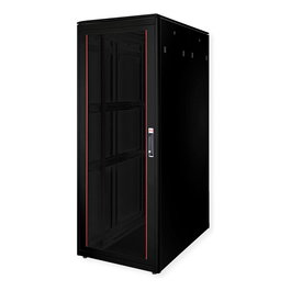 ROLINE 26.21.0234 Bastidor de Red o Rack Independiente 42U 600 kg, 48.3 cm (19"), Negro con Puerta Frontal de Vidrio 800x1200 mm