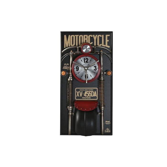 DKD Home Decor Reloj de Pared Moto Rojo, Negro y Dorado DKD Home Decor Reloj de Pared Moto Rojo, Negro y Dorado