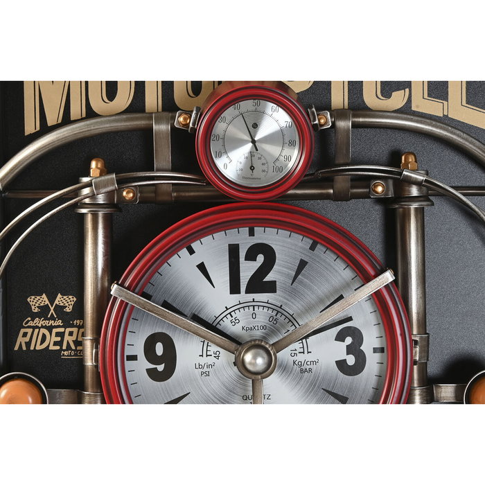 DKD Home Decor Reloj de Pared Moto Rojo, Negro y Dorado DKD Home Decor Reloj de Pared Moto Rojo, Negro y Dorado