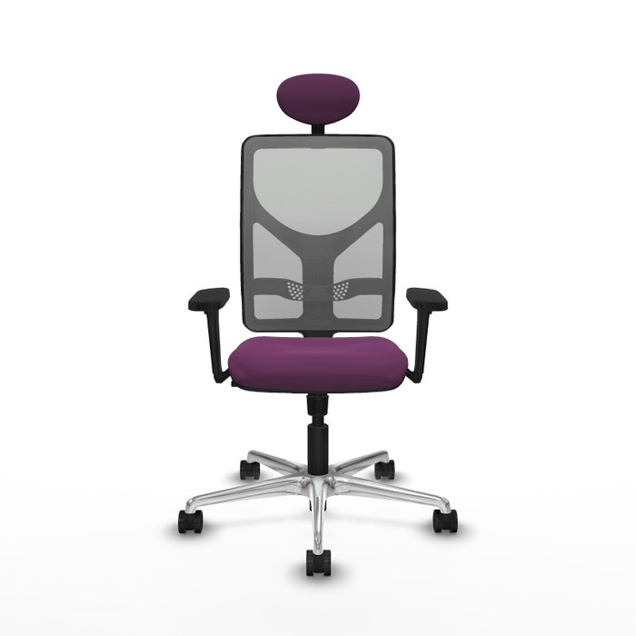 PIQUERAS Y CRESPO Silla de oficina Motilla con mecanismo Sincro, Morado y Gris