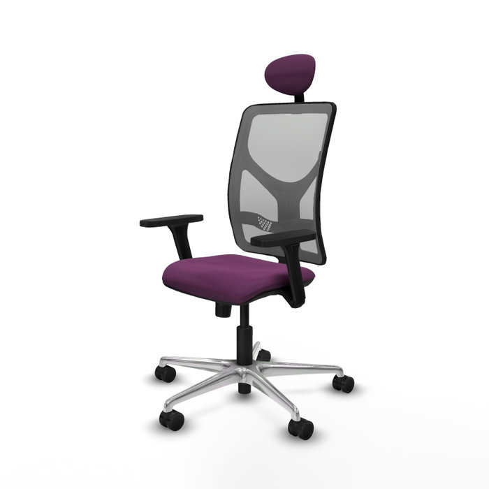 PIQUERAS Y CRESPO Silla de oficina Motilla con mecanismo Sincro, Morado y Gris