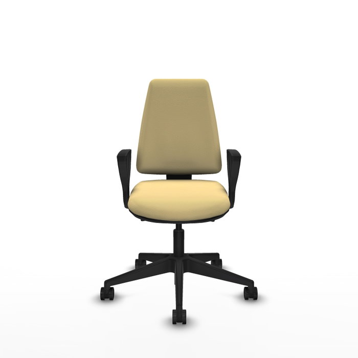 PIQUERAS Y CRESPO Silla de oficina Elche, mecanismo Asincro, Similpiel Crema PIQUERAS Y CRESPO Silla de oficina Elche, mecanismo Asincro, Similpiel Crema