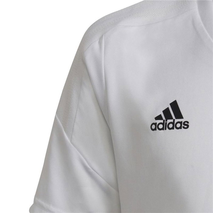 Camiseta de Fútbol de Manga Corta para Niños Adidas Con22 Y Blanco