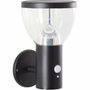 Brilliant Tulip Aplique de exterior LED y solar con detector de movimiento, Negro