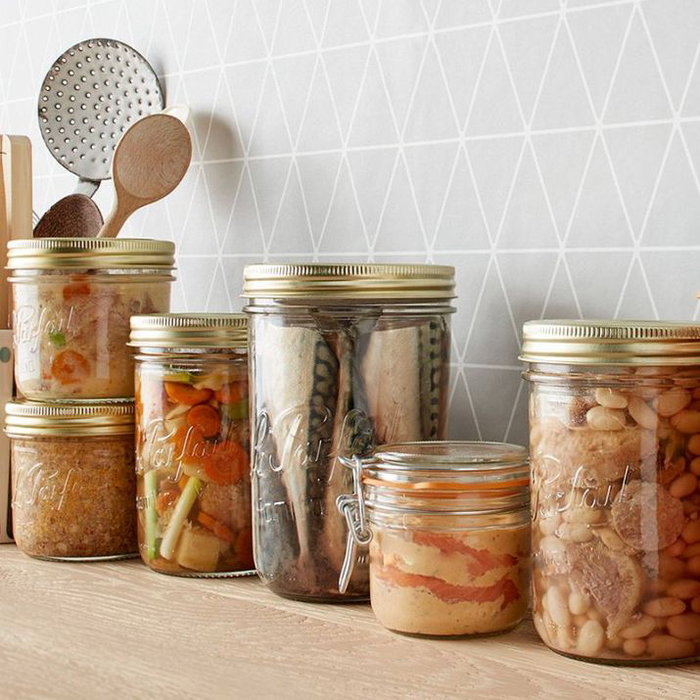 Inde Tarro Hermetico Vidrio 1000 ml ø100 mm (6 Unidades)