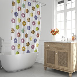 ORYX Cortina de Ducha Donuts 180x200 cm Impermeable