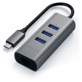 Satechi Hub Type-C 2-in-1 con 3 puertos USB 3.0 y Ethernet ST-TC2N1USB31AM