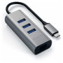 Satechi Hub Type-C 2-in-1 con 3 puertos USB 3.0 y Ethernet ST-TC2N1USB31AM