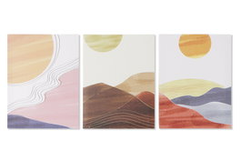 DKD Home Decor Set de 3 Cuadros de Lienzo Multicolor 30x1,8x40 cm