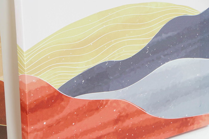 DKD Home Decor Cuadro Montañas Lienzo MDF Multicolor 30 x 40 x 1.8 cm (3 Unidades)