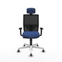 PIQUERAS Y CRESPO Silla de oficina Yunquera con mecanismo Sincro/Traslack Azul marino y Negro