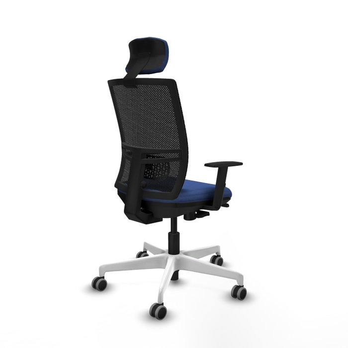 PIQUERAS Y CRESPO Silla de oficina Yunquera con mecanismo Sincro/Traslack Azul marino y Negro