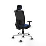 PIQUERAS Y CRESPO Silla de oficina Yunquera con mecanismo Sincro/Traslack Azul marino y Negro