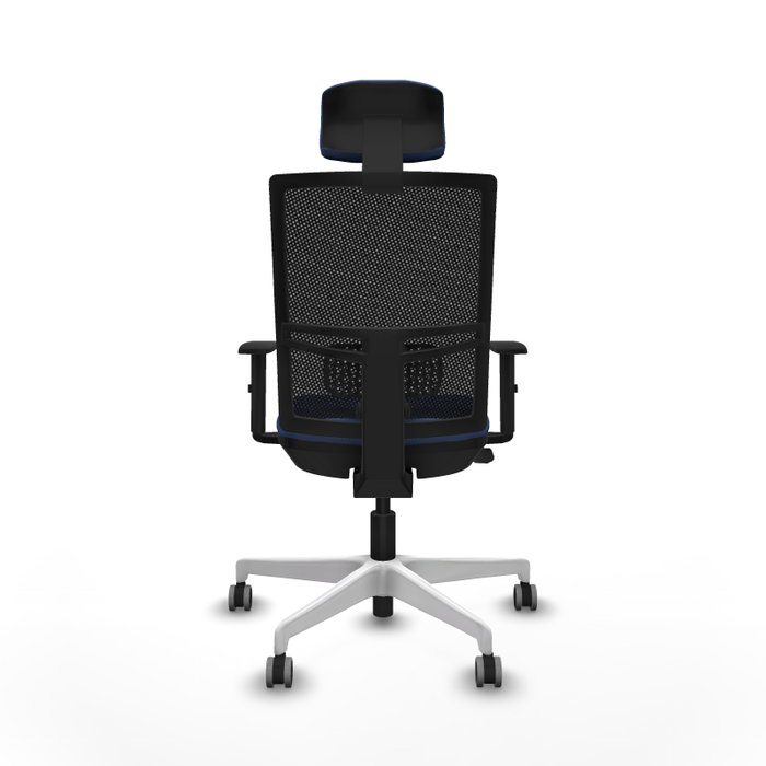 PIQUERAS Y CRESPO Silla de oficina Yunquera con mecanismo Sincro/Traslack Azul marino y Negro